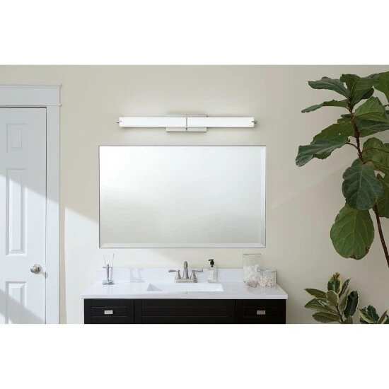 New π Kichler Lighting Transitional 36-inch Brushed Nickel LED Linear Bath/Vanity Light βοΈ 4 New π Kichler Lighting Transitional 36-inch Brushed Nickel LED Linear Bath/Vanity Light βοΈ - Image 2